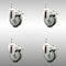 Service Caster 4 Inch 316SS Gray Polyurethane Wheel Swivel 3/8 Inch Stem Caster Set Lock Brake SCC-SS316TSTTL20S414-PPUB-381615-4 - alternate 1